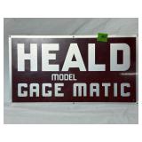 Metal Heald Model Gage Matic Sign 15.75'x8.5'