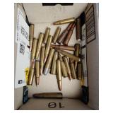 Box of assorted rifle shells inc, herters 8x57,