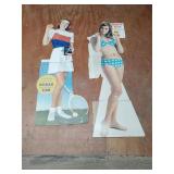 Pair of vintage Kodak film cutout advertisements