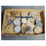 Assortment of fishing tackle and fishing items