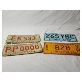 (7) Vintage License Plates