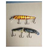 Two - Vintage wooden fishing lures
