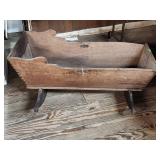 Primitive Wooden Cradle 39.5'×28'×18'
