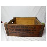 Vintage Peerless Products Wood Crate