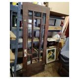 Vintage wood door with glass panels, 29' x 76'