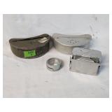 (3) Vinatge Metal Bait Boxes & (1) Metal Container