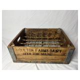 Vintage Houston Farms Dairy Bottle Crate