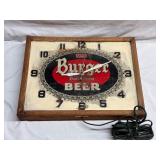 Vintage Burger Bohemian Beer Clock (works)