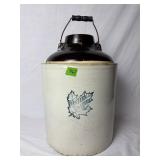 Western Stoneware Canning Crock w/Blue Maple Leaf