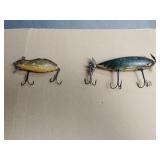 Vintage wooden Heddon meadow mouse lure and