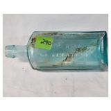 King of the Blood Glass Medicine Bottle 8.25' H