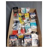 Assortment of new swim baits, hooks, jigs and more