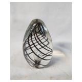 Vintage Art Glass Paperweight 3'H