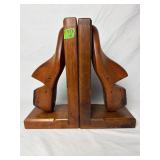 Wood Shoe Book Ends 7.5'x13.5'x5'