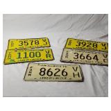 (9) Vintage Licenses Plates