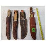 (4) Knifes and Sheathing