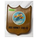 USS Hornet CVS-12 Painted Wood Plaque 11.5'x14.75'