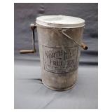 North pole freezer, metal ice cream maker, 3 quart