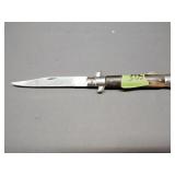 Italian stainless straight blade folding knife
