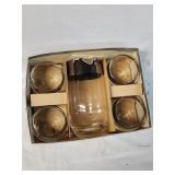 Glassware Set with Silver Rim