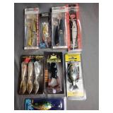 8 Packs of new fishing lures, spooltek, storm,