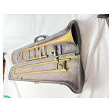 American Legion Band Brass Trombone #128787 w/case