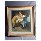 Framed art wall hanging decor