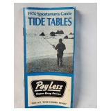 1974 Sportsman Guide Tide Tables 3'×6'