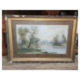 Ornate Framed Landscape Picture 31'x 22'