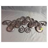 Wrought iron wall candle sconce