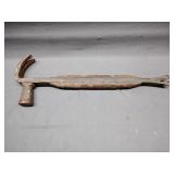 Vintage box and crate hammer, 12.5' long