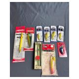 9 - Fishing lures includes, Boone, Rebel