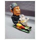 Cast iron coin bank