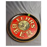 Fear's Beer round tray 16'