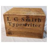 LC Smith Typewriter Wood Box 18.5'×12'×16'