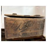 Vintage Wood Blatz Beer Crate w/Lid 21'x11'x14
