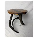 Wood Taxidermy Gazelle Horns Table13.75'