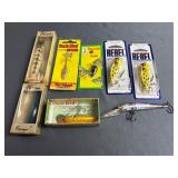 8 - Fishing lures includes, Boone, Rebel