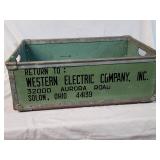 Western Electric Co. Plastic and Metal Tote