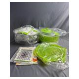 Salad chef salad spinner with attachments