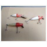 3 - Vintage Heddon fishing lures
