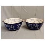 2- Temp-Tations floral lace ceramic bowls