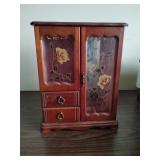 Upright jewelry cabinet, 11.5' x 5.5' x 14.5' tall
