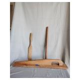 Wooden concrete darby, wooden paddle, wooden stick