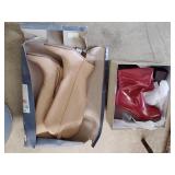 Sommer Boots size 8, red leather boots size 9.5