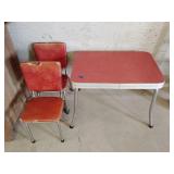 Mid century modern kids table, needs some repair