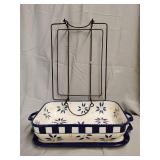 Temp-Tations 9x13 ceramic dish with tray