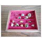 Ring assortment in display