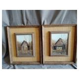 2- Framed Paintings, Red Man Tobacco 10'x13'