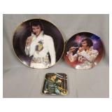 2- Remembering Elvis plates, Elvis plastic dish